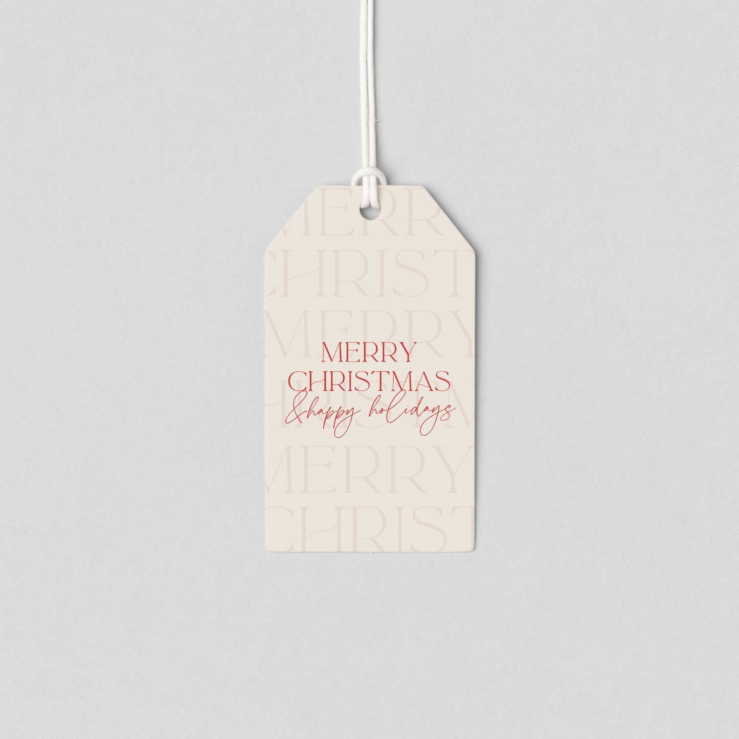 Merry Christmas Happy Holidays (Set of 4)