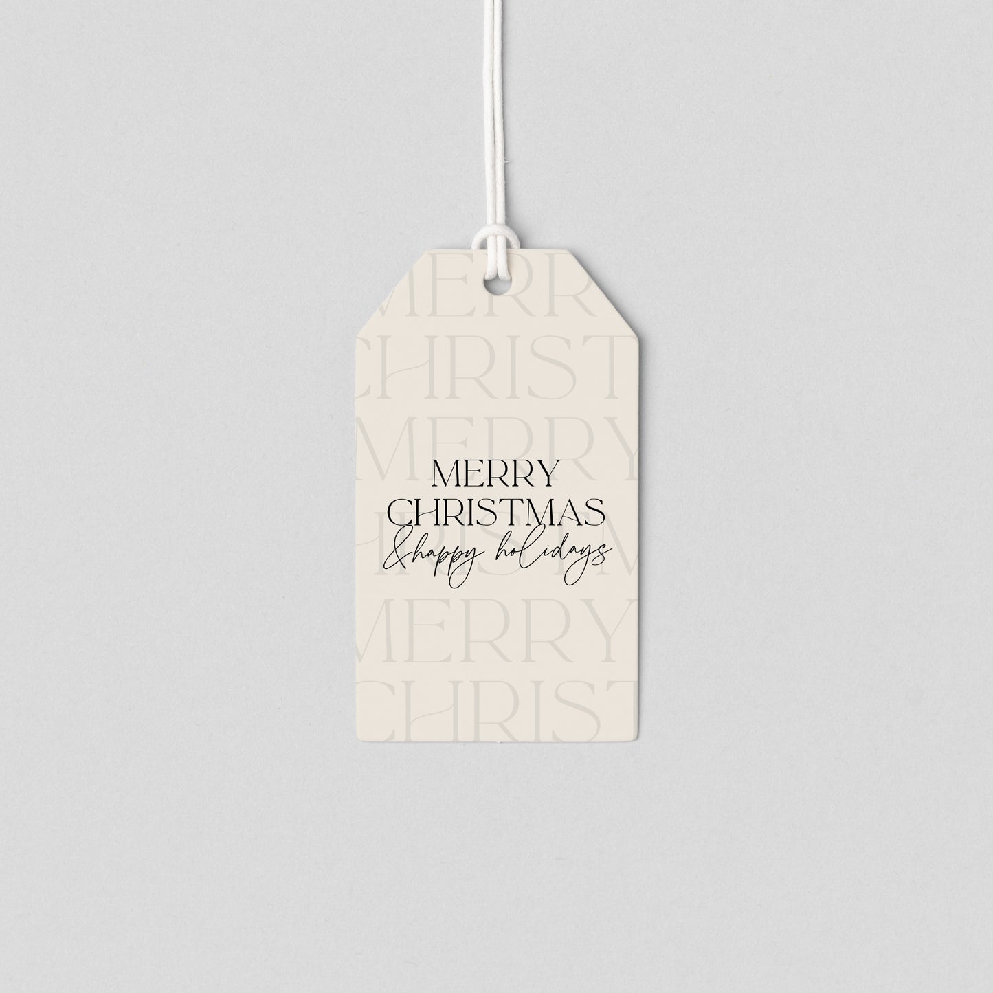 Merry Christmas Happy Holidays (Set of 4)